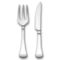 Fork and Knife emoji on LG